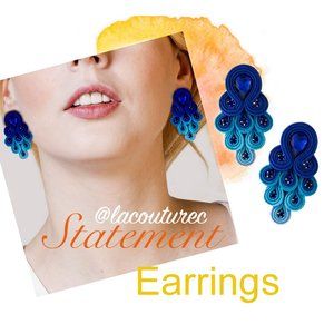 💖NEW "Helen" Handmade Soutache Drop earrings💖